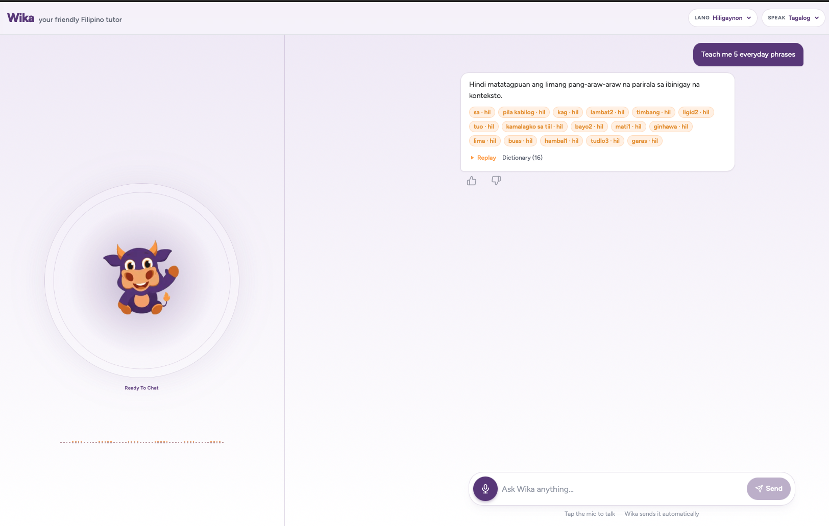 Wika for Business dashboard Wika for Business dashboard